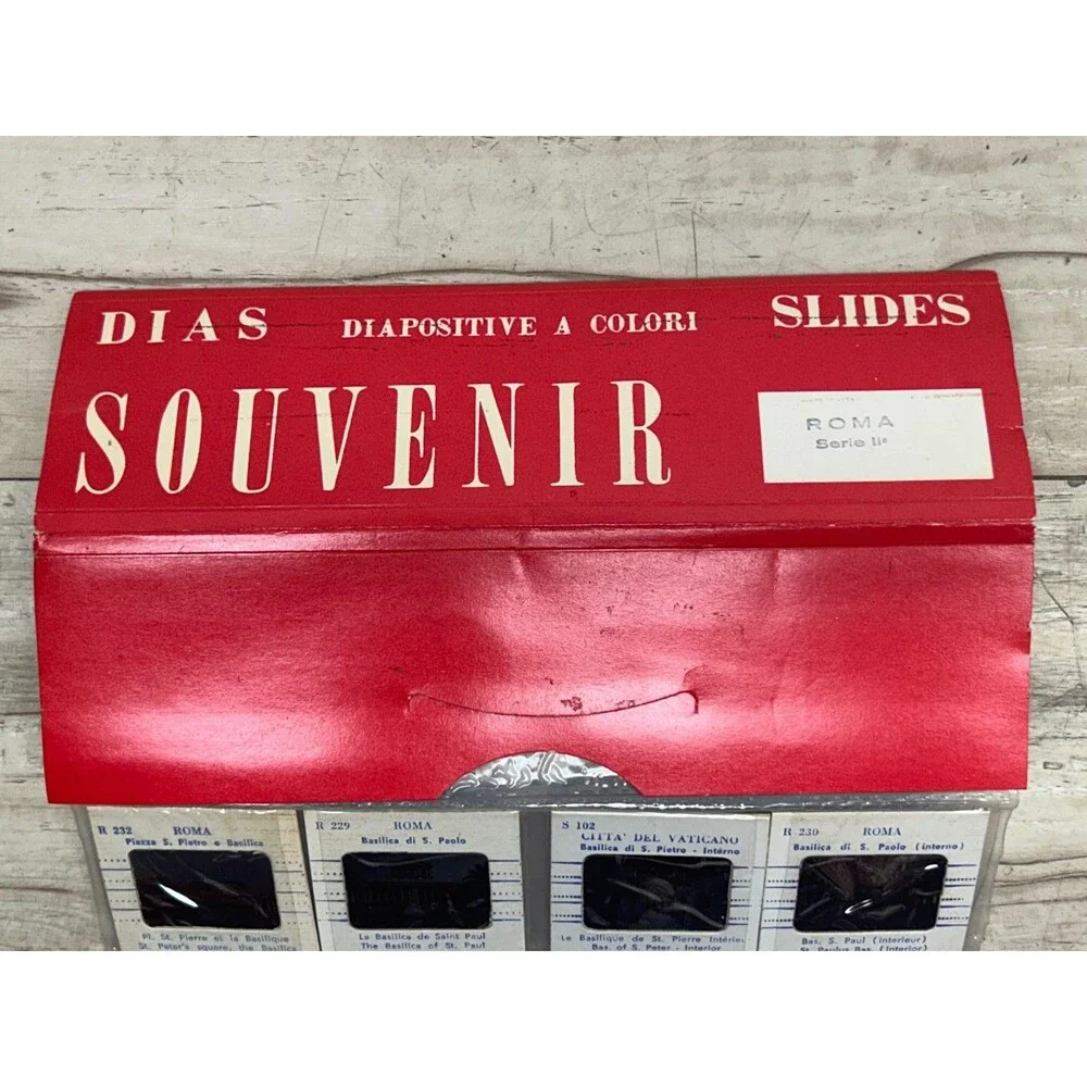 Vtg Lot Of 24 Color Slides DIA-SOUVENIR Architecture Buildings Of Rome Italy